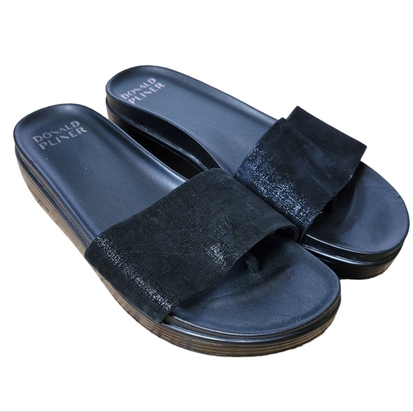 Donald J. Pliner Shoes - Donald Pliner Wedge Leather Slides